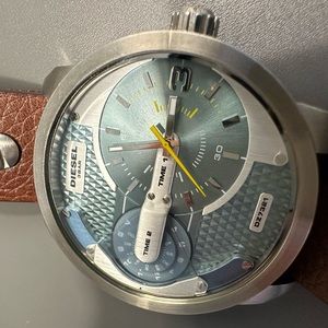 Diesel Leather Band Watch, DZ7321